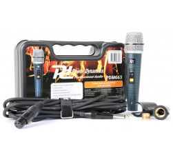 comprar Micrófono dinamico Cardiode POWER DYNAMICS PDM663, para voz,incluye cable, pinza y caja rígida. 2