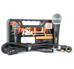comprar micrófono cardioide de condensador Power Dynamics PSM660 ideal para conferencias, uso vocal y guitarra acústica. 2