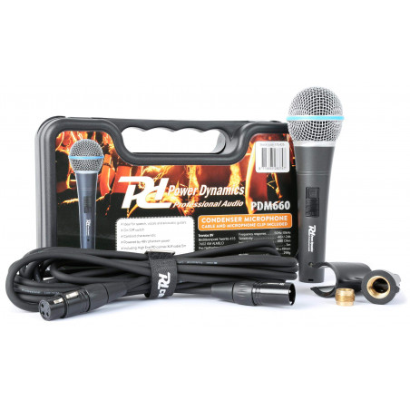comprar micrófono cardioide de condensador Power Dynamics PSM660 ideal para conferencias, uso vocal y guitarra acústica. comprar micrófono cardioide de condensador Power Dynamics PSM660 ideal para conferencias, uso vocal y guitarra acústica.