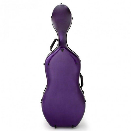 Estuche para Cello de 4/4 Artist Confort en color Morado fabricado de fibra de carbono con acabado 3D.
