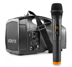 VONYX ST014 Megáfono con micro inalambrico de mano UHF,BT,Bateria