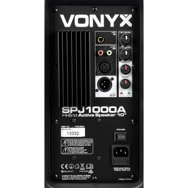 VONYX SPJ-1000AD Altavoz autoamplificado 400WattsPico/200WattsRMS