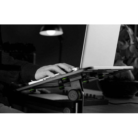 Gravity LTS T 01 Soporte de ordenador portátil con topes ajustables.