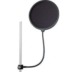 Konig & Meyer Pantalla antipop de 20 cm de Ø, universal con enganche corto a la barra del micro y flexo.