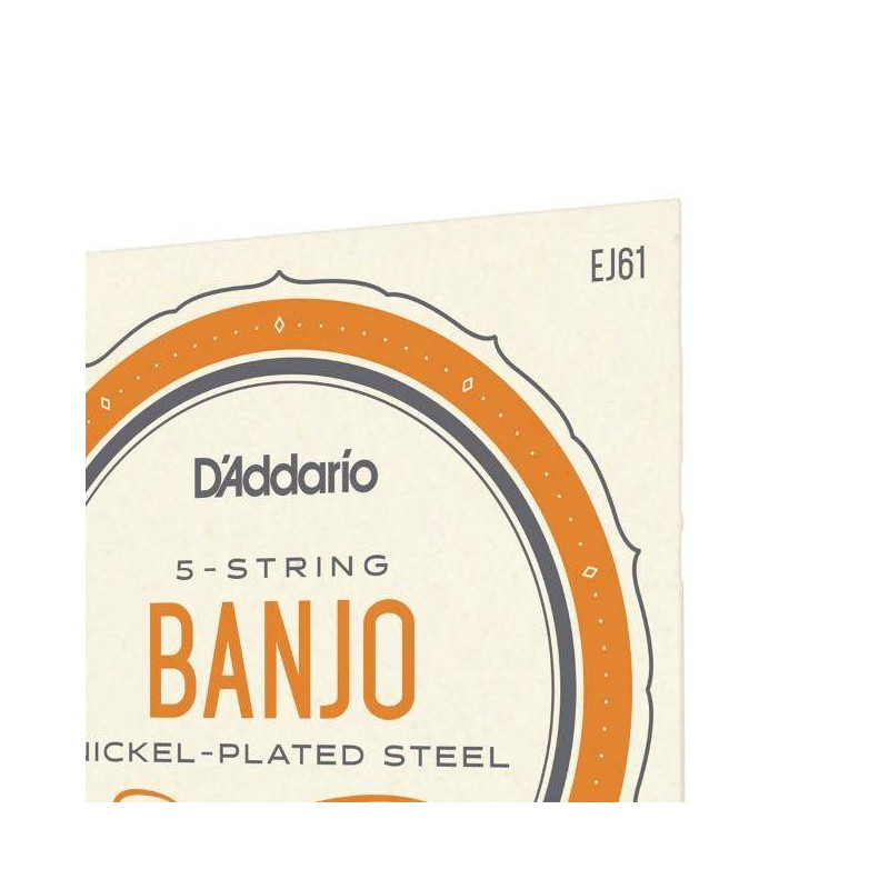 comprar Juego de cuerdas para Banjo d'Addario EJ61 Para banjo de 5 cuerdas, níquel, calibre medio, 10-23.