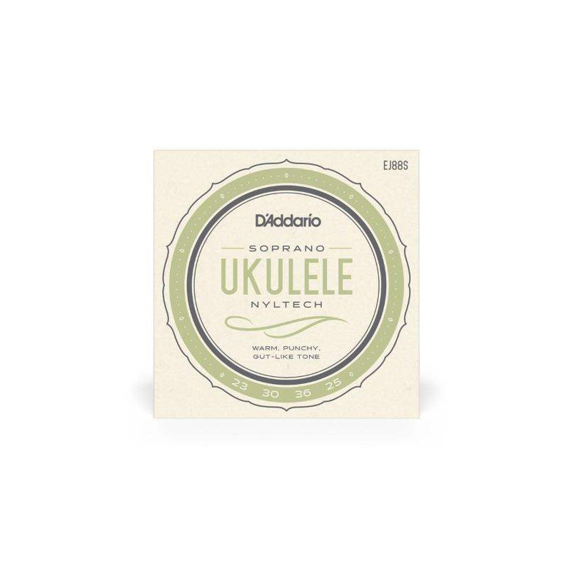 comprar Juego de cuerdas para Ukelele d'Addario EJ88S Cuerdas de Nyltech para ukulele soprano.