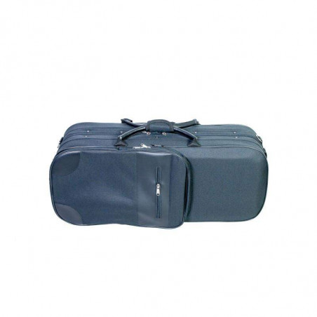 Estuche para 2 Violines 4/4 Rapsody Duo, Estuche compacto rectangular con Tubo exterior para dos arcos.