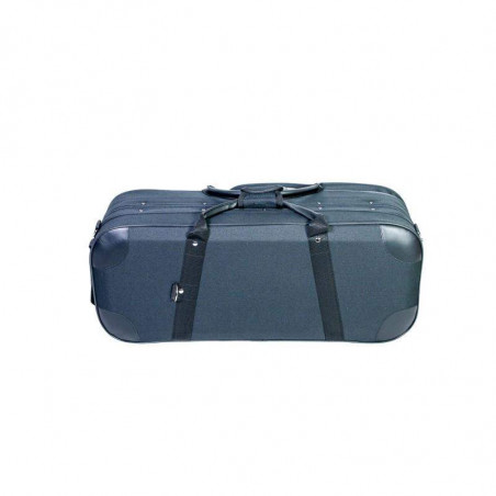 Estuche para 2 Violines 4/4 Rapsody Duo, Estuche compacto rectangular con Tubo exterior para dos arcos.