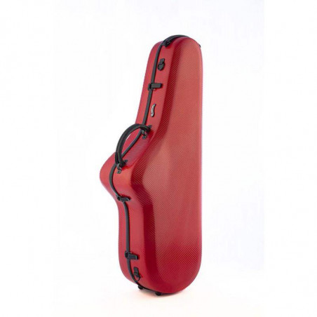 Estuche para saxo tenor con forma fabricado en policarbonato Artist Dynamic en color rojo.