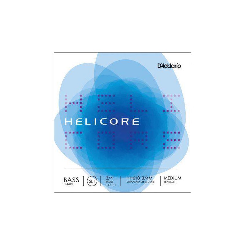 cuerdas Contrabajo D´Addario Helicore Hybrid ,HH610 3/4M medium