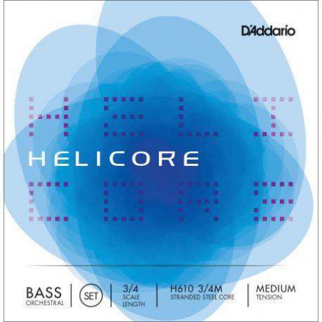 cuerdas para Contrabajo D´addario Helicore Orquestral H610 3/4M Medium