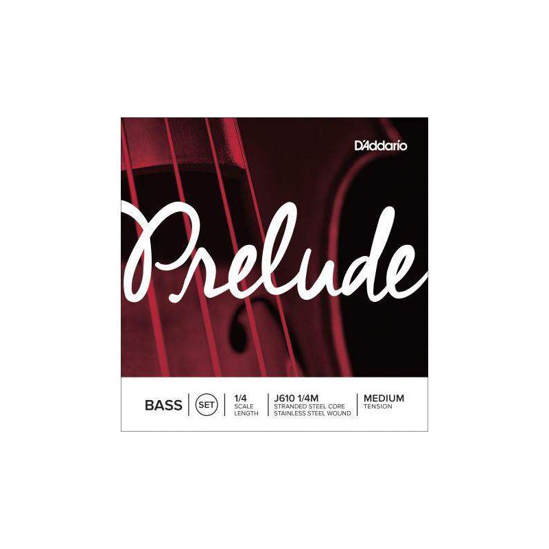 cuerdas Contrabajo D'Addario Prelude Series J610 1/4M Medium,