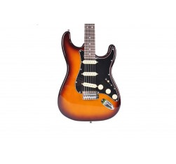 Guitarra Eléctrica tipo Strato con cuerpo macizo Oqan QGE-RST3 Sunburts RIFF Series. Acabado en Sombreado.