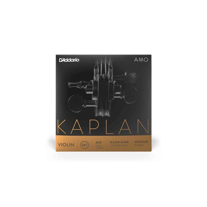 Juego de cuerdas para violín de 4/4 D´Addario Kaplan Amo KA310 de tensión media.
