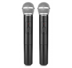 VONYX STWM712 Sistema inalambrico de 2 Micros de mano 2 Canales VHF, Diversity 2