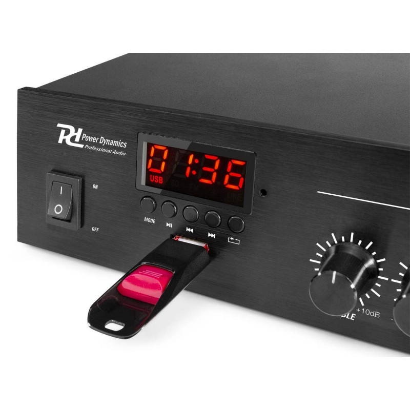 VONYX PDM45 Mezclador-Amplificador Linea de 100V ,16-8-4 Ohm.BT.