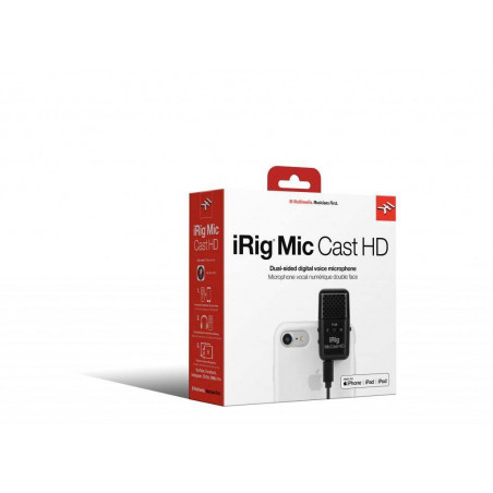 iRig Mic Cast HD, Micrófono para voz para montar a un iPad o teléfono móvil.