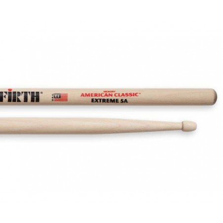 Baquetas Vic Firth X5A Extreme, como una 5A pero con más potencia y alcance.
