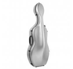 comprar stuche para Cello Artist Dynamic 4/4 fabricado en policarbonato con acabado 3D. Acabado Aluminio. 2