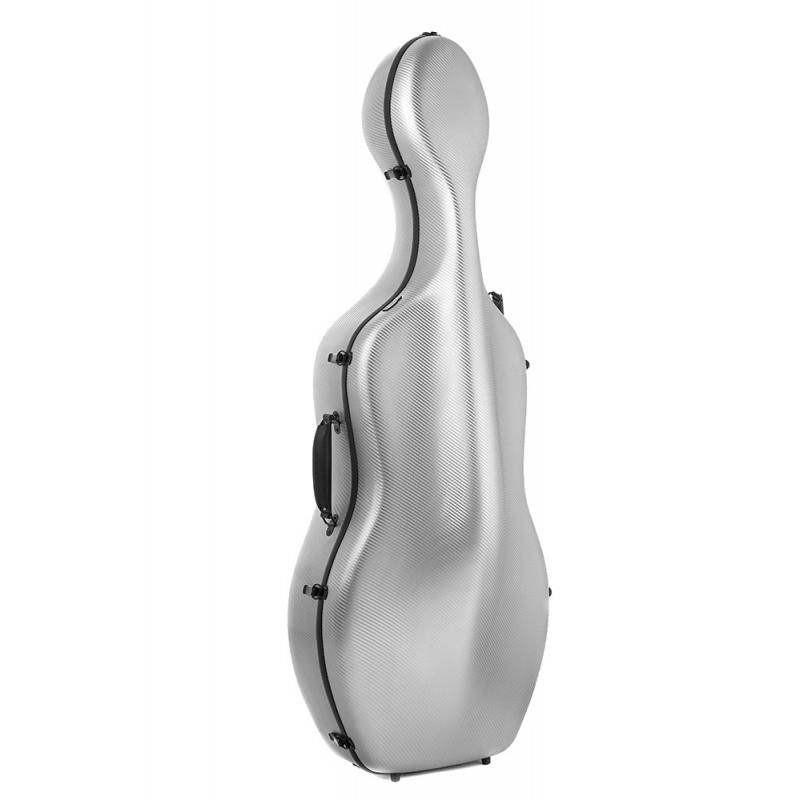 comprar stuche para Cello Artist Dynamic 4/4 fabricado en policarbonato con acabado 3D. Acabado Aluminio.