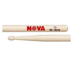 Baquetas Vic Firth NOVA 5A con punta de madera, longitud 406mm, Diámetro 14mm.