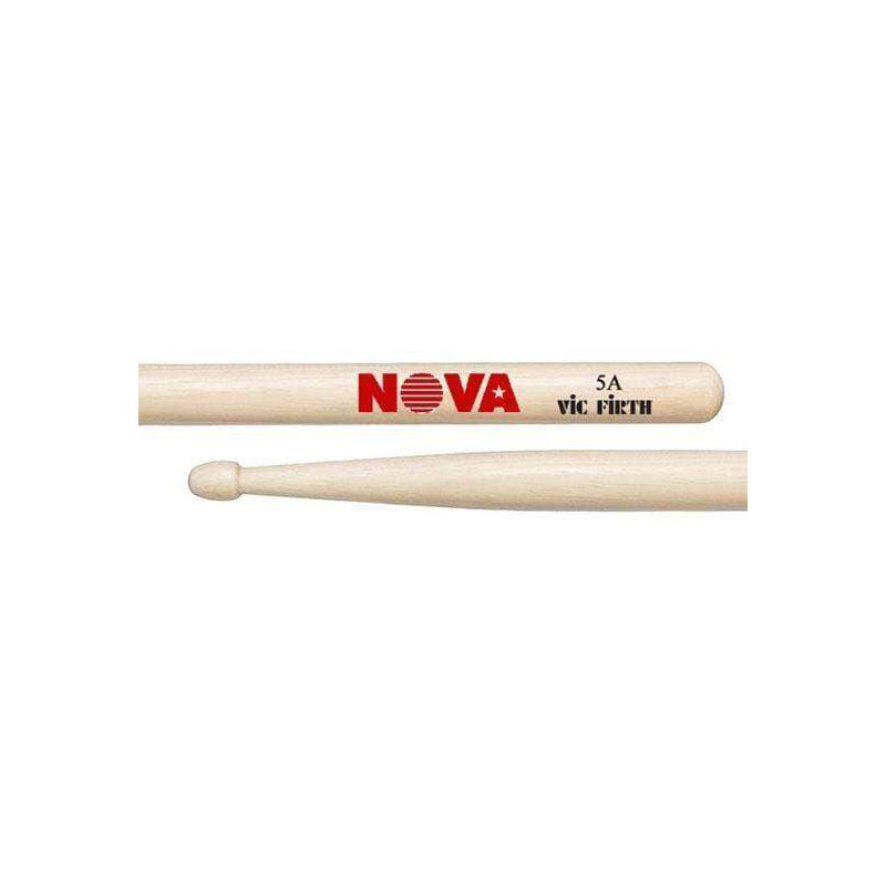 Baquetas Vic Firth NOVA 5A con punta de madera, longitud 406mm, Diámetro 14mm.