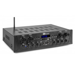 POWER DYNAMICS PV240BT Amplificador Multizona 4 x 100 ,Multimedia, Bluetooth,MP3,USB,SD, Radio FM con Display.