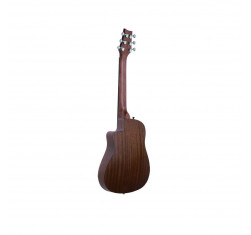 SOUNDSATION Compañera DNCE Guitarra acústica Electrificada de viaje, con funda acolchada ,84 cms.fondo curvado, 2