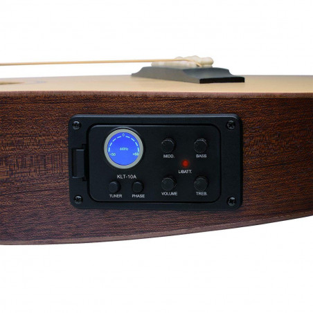 SOUNDSATION Compañera DNCE Guitarra acústica Electrificada de viaje, con funda acolchada ,84 cms.fondo curvado,