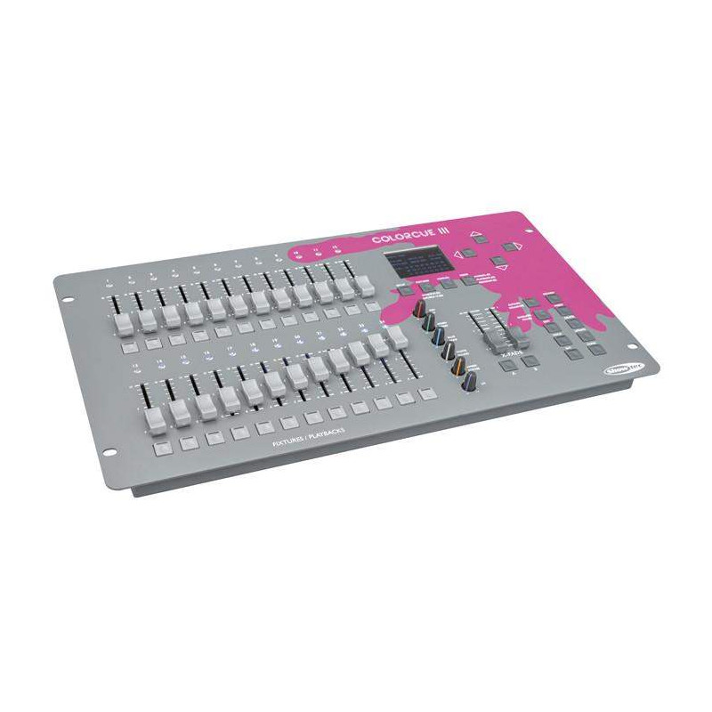 SHOWTEC ColorCue 3 LED Controlador LED DMX inteligente de 24 Faders ,144 canales DMX,Hasta 6 colores RGBWA-UV