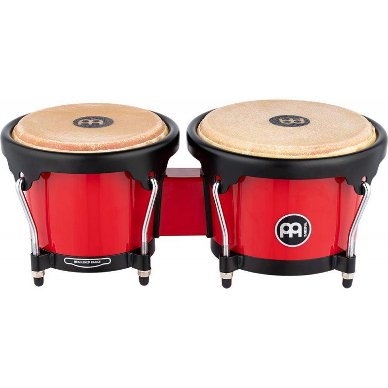 Bongos Meinl HB50R Journey Series de 6 1/2'' & 7 1/2'' realizados en plástico ABS y color rojo.