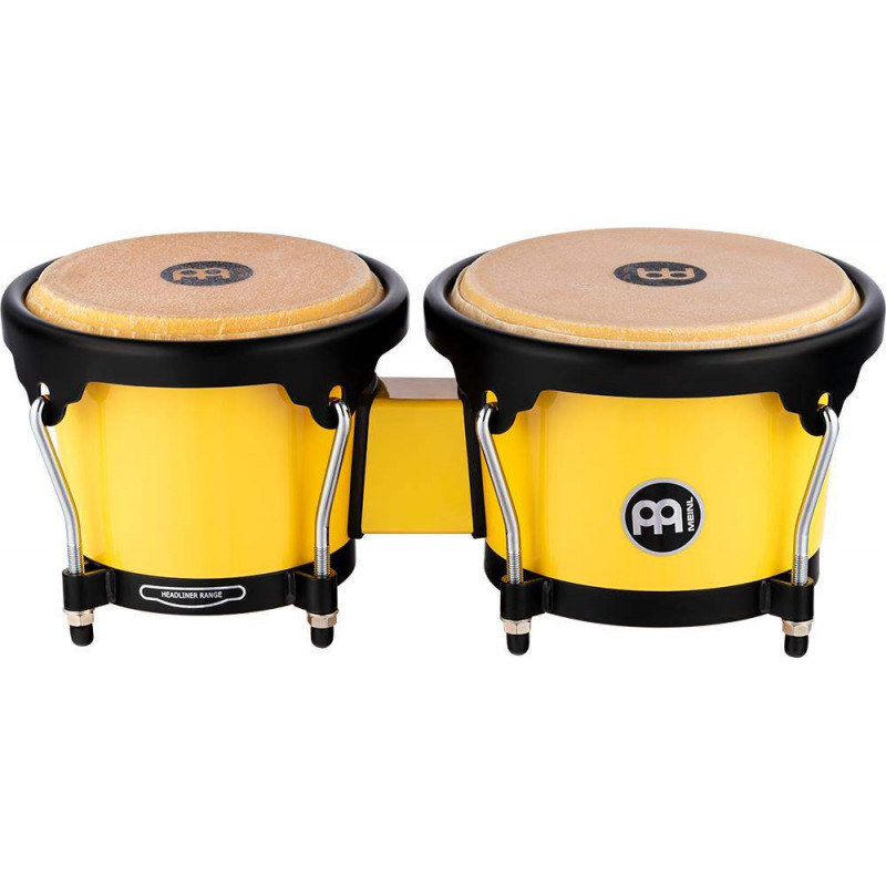 Bongos Meinl HB50IY Journey Series de 6 1/2'' & 7 1/2'' realizados en plástico ABS y color amarillo.