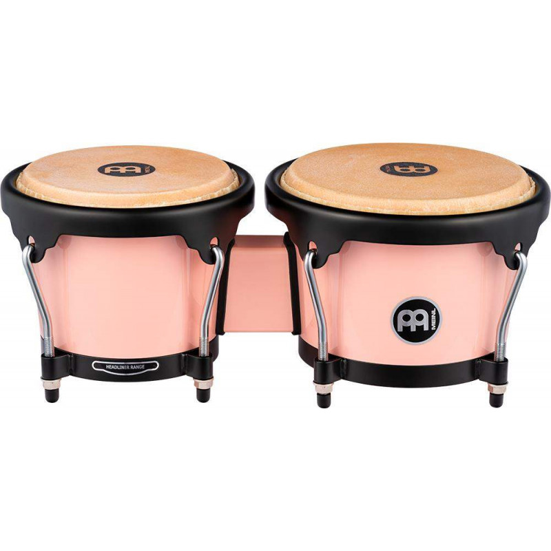 Bongos Meinl HB50FP Journey Series de 6 1/2'' & 7 1/2'' realizados en plástico ABS y color rosa.