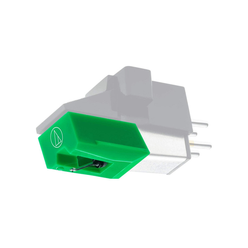 Aguja para plato Audio Technica ATN95E, Color Verde, Compatible con la cápsula AT95E, Elíptica.