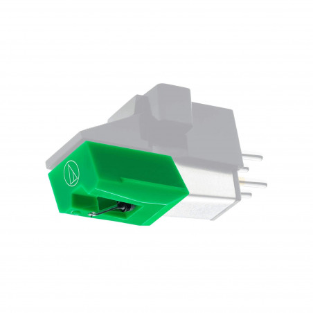 Aguja para plato Audio Technica ATN95E, Color Verde, Compatible con la cápsula AT95E, Elíptica.