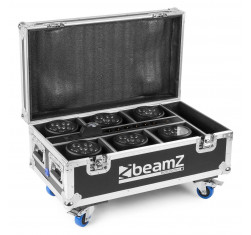 BeamZ FCC66 Flightcase para transporte y carga de 6 focos BBP66 con ruedas.