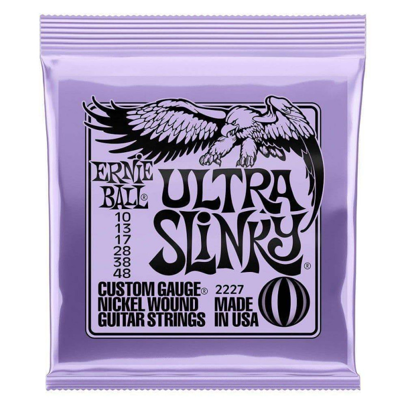 Juego de cuerdas para Guitarra Eléctrica ERNIE BALL Ultra Slinky Nickel Wound 2227 10-48.