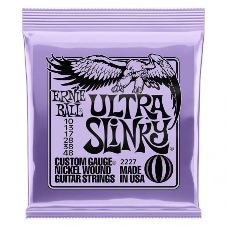 Juego de cuerdas para Guitarra Eléctrica ERNIE BALL Ultra Slinky Nickel Wound 2227 10-48. Juego de cuerdas para Guitarra Eléctrica ERNIE BALL Ultra Slinky Nickel Wound 2227 10-48.
