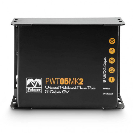 Palmer MI PWT 05 MK 2 Fuente de alimentación universal de 9 V para pedaleras con 5 salidas. Palmer MI PWT 05 MK 2 Fuente de alimentación universal de 9 V para pedaleras con 5 salidas.