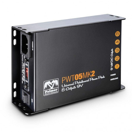 Palmer MI PWT 05 MK 2 Fuente de alimentación universal de 9 V para pedaleras con 5 salidas. Palmer MI PWT 05 MK 2 Fuente de alimentación universal de 9 V para pedaleras con 5 salidas.