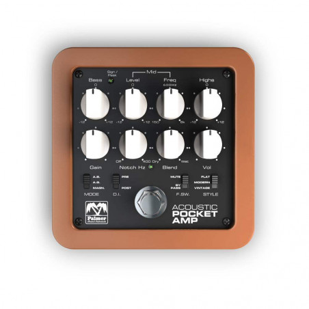 Preamplificador portátil para instrumentos acústicos de cuerda Palmer Pocket Amp Acoustic.