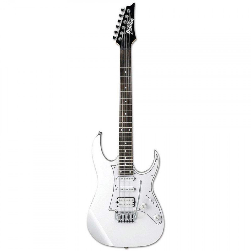 Guitarra eléctrica Ibanez GRG140-WH de la serie RG, color blanco.