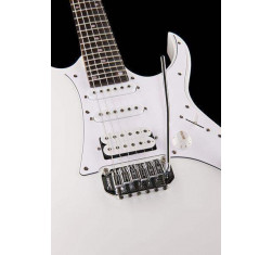 Guitarra eléctrica Ibanez GRG140-WH de la serie RG, color blanco. 2