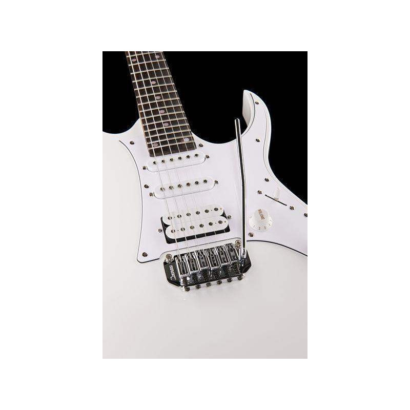Guitarra eléctrica Ibanez GRG140-WH de la serie RG, color blanco.