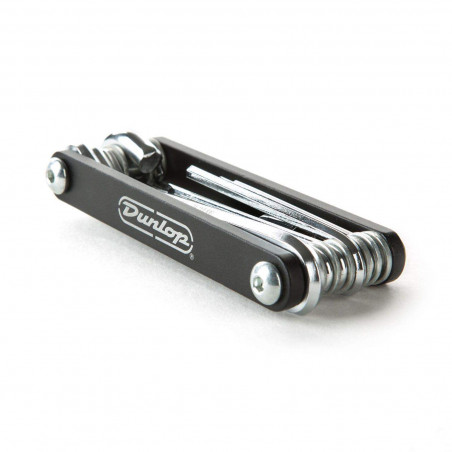 La Multi-Tool Dunlop DGT02 System 65 cuenta con numerosos accesorios para ayudarlo a mantener su instrumento en forma.