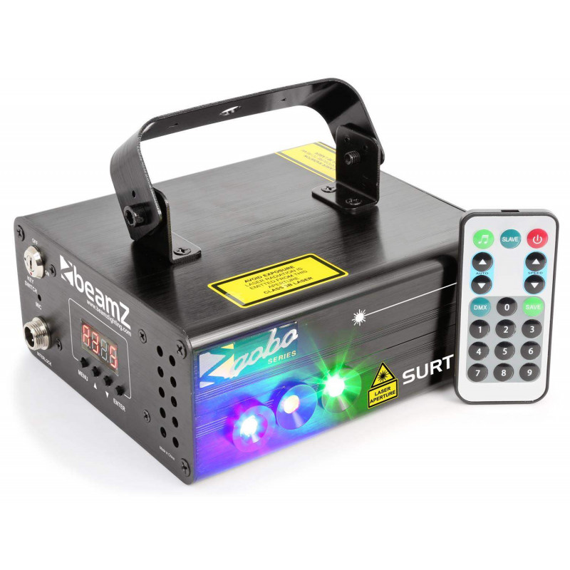 Compra Surtur II Doble Laser RG Gobo DMX IRC LED 3W Azul online | MusicSales