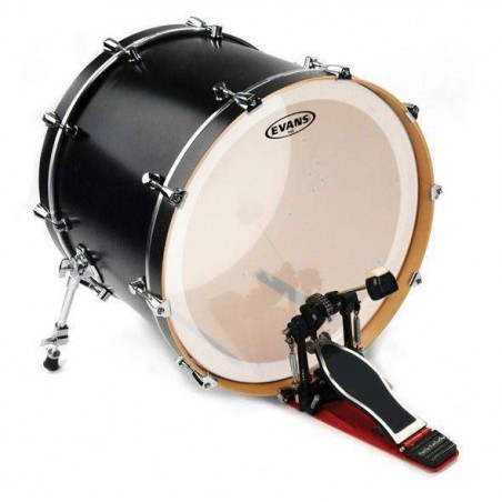 Parche de bombo batidor de 20" Evans BD20GB4C EQ4 coated de una capa y con E-ring.