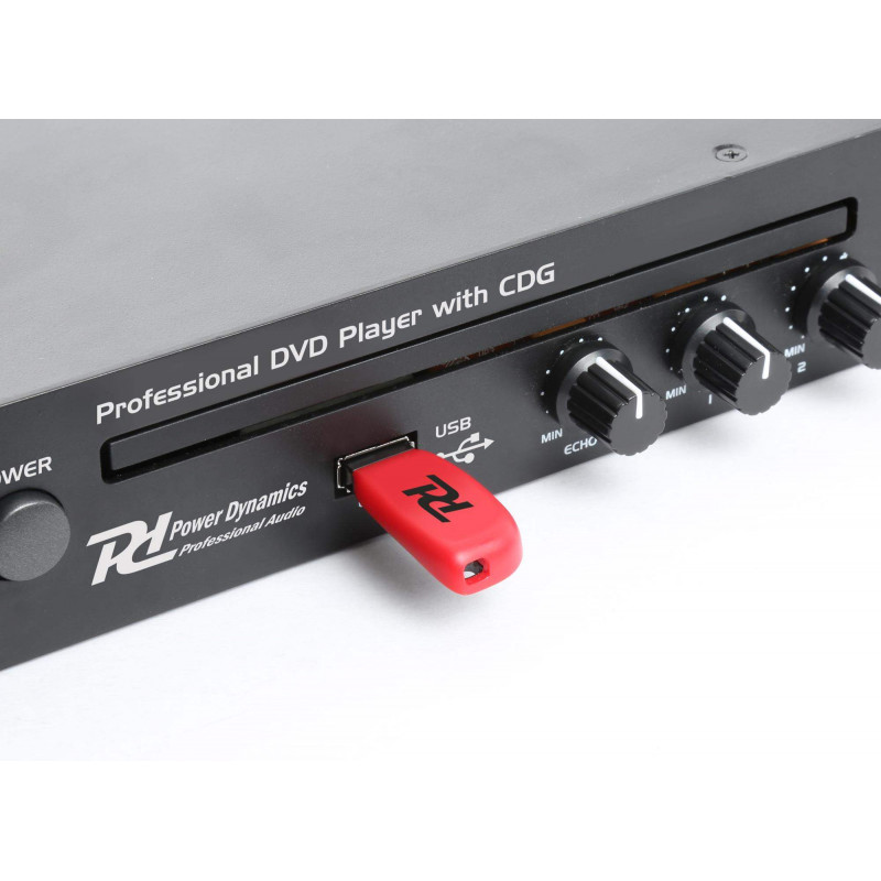 POWER DYNAMICS PDC150 Reproductor DVD-CD+G,MP3-USB. 2 entradas micro `para karaoke,Mando a distancia.