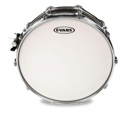Parche batidor para caja de 13" Evans Genera HD Dry B13HDD de 2 capas blanco rugoso con muffle y agujeros. 2