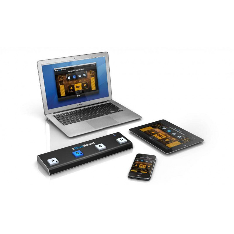 Pedalera Bluetooth MIDI para iPhone, iPod touch, iPad y Mac IK Multimedia iRig Blue Board.